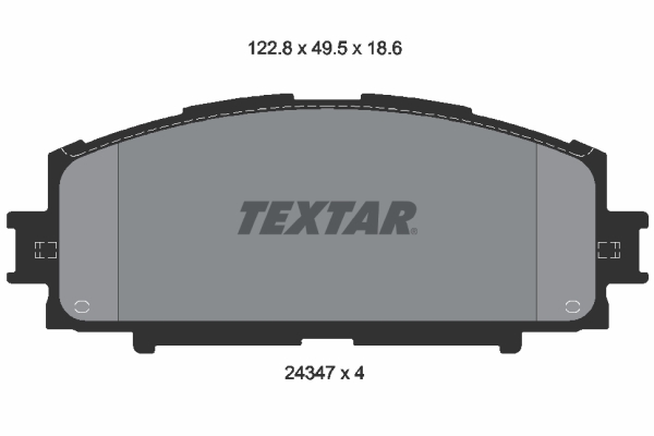 Комплект гальмівних накладок, дискове гальмо   2434701   TEXTAR