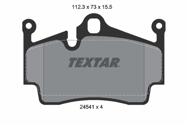 Комплект тормозных колодок, дисковый тормоз   2454101   TEXTAR