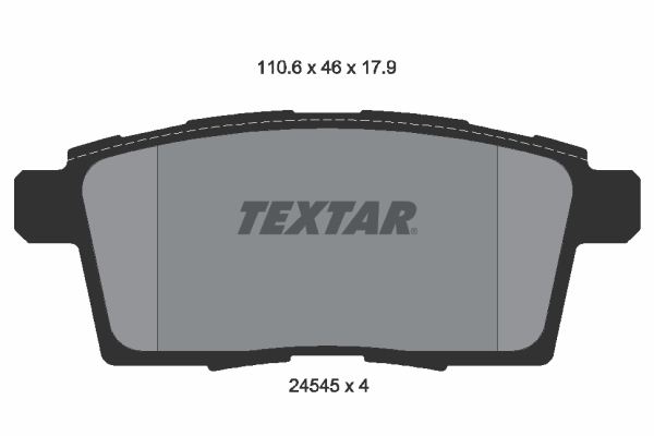 Комплект гальмівних накладок, дискове гальмо   2454501   TEXTAR