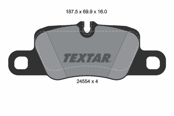 Комплект гальмівних накладок, дискове гальмо   2455402   TEXTAR
