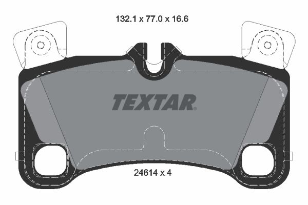 Комплект тормозных колодок, дисковый тормоз   2461401   TEXTAR
