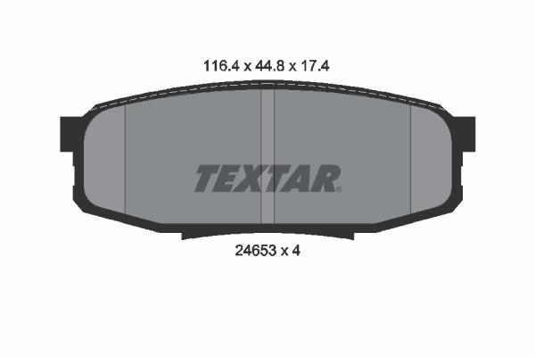 Комплект гальмівних накладок, дискове гальмо   2465301   TEXTAR