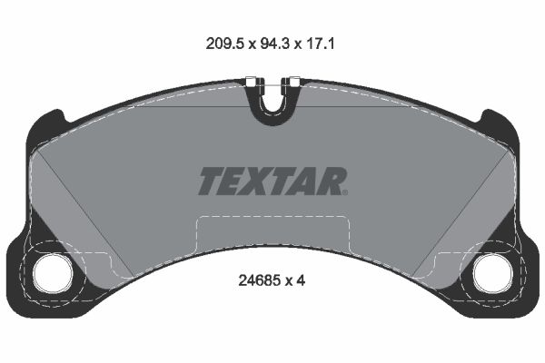 Комплект гальмівних накладок, дискове гальмо   2468501   TEXTAR