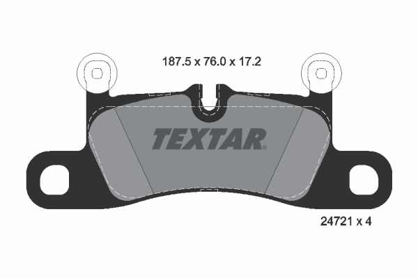 Комплект тормозных колодок, дисковый тормоз   2472101   TEXTAR
