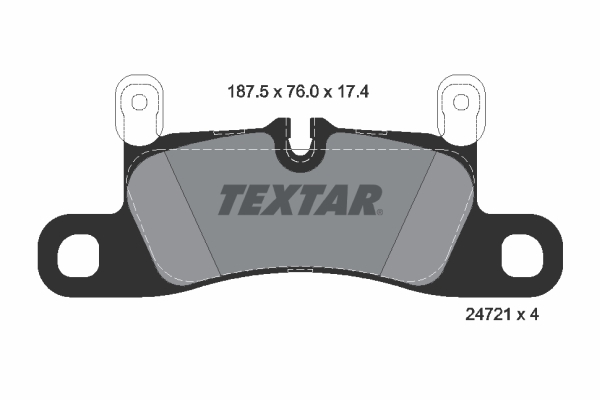 Комплект тормозных колодок, дисковый тормоз   2472102   TEXTAR