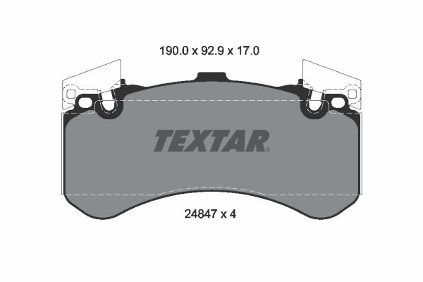 Комплект тормозных колодок, дисковый тормоз   2484701   TEXTAR