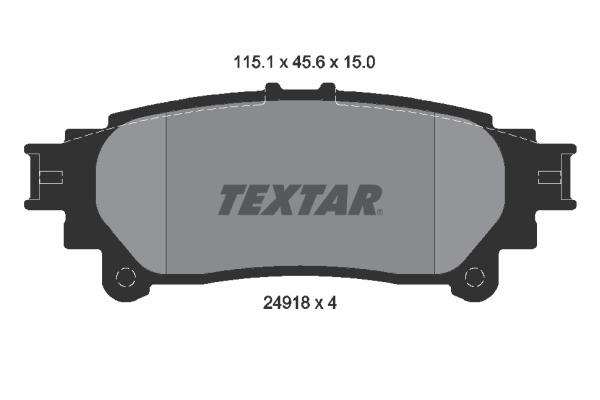 Комплект тормозных колодок, дисковый тормоз   2491801   TEXTAR