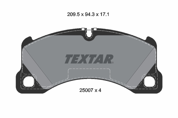 Комплект тормозных колодок, дисковый тормоз   2500701   TEXTAR
