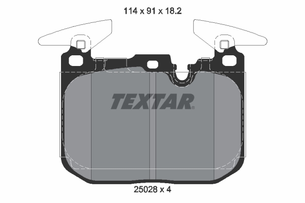 Комплект тормозных колодок, дисковый тормоз   2502801   TEXTAR