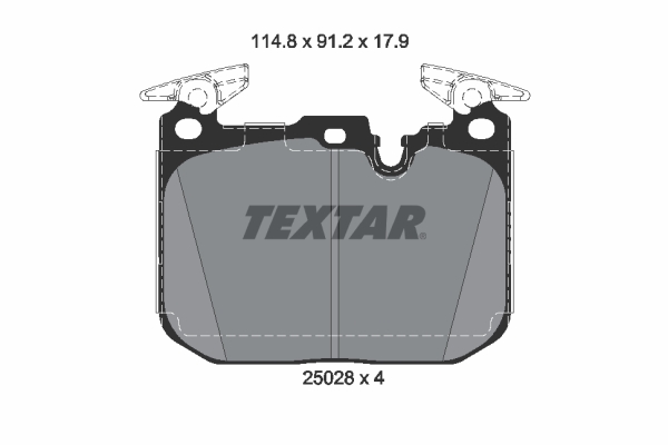 Комплект тормозных колодок, дисковый тормоз   2502805   TEXTAR