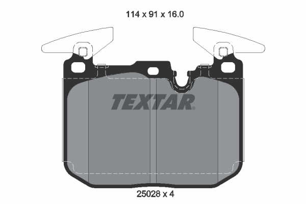 Комплект тормозных колодок, дисковый тормоз   2502807   TEXTAR