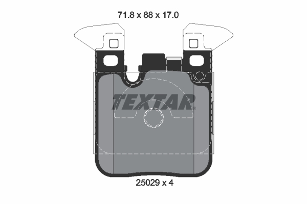 Комплект гальмівних накладок, дискове гальмо   2502902   TEXTAR