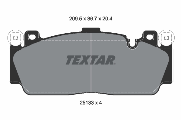 Комплект тормозных колодок, дисковый тормоз   2513301   TEXTAR
