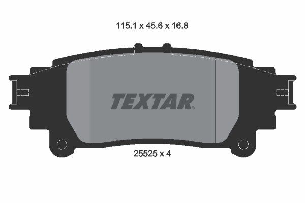 Комплект гальмівних накладок, дискове гальмо   2552501   TEXTAR