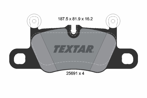 Комплект тормозных колодок, дисковый тормоз   2569101   TEXTAR