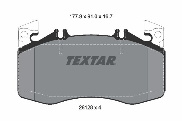 Комплект тормозных колодок, дисковый тормоз   2612801   TEXTAR