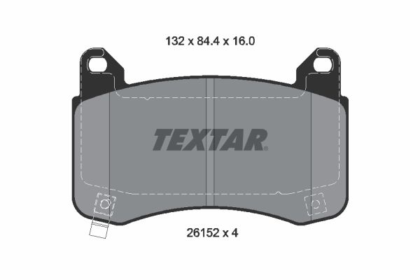 Комплект гальмівних накладок, дискове гальмо   2615201   TEXTAR