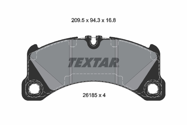 Комплект гальмівних накладок, дискове гальмо   2618501   TEXTAR