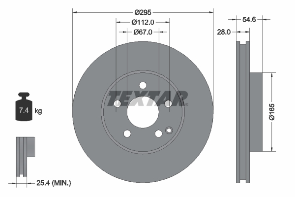 Тормозной диск   92115105   TEXTAR