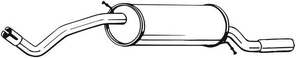 Глушитель выхлопных газов конечный   279-495   BOSAL