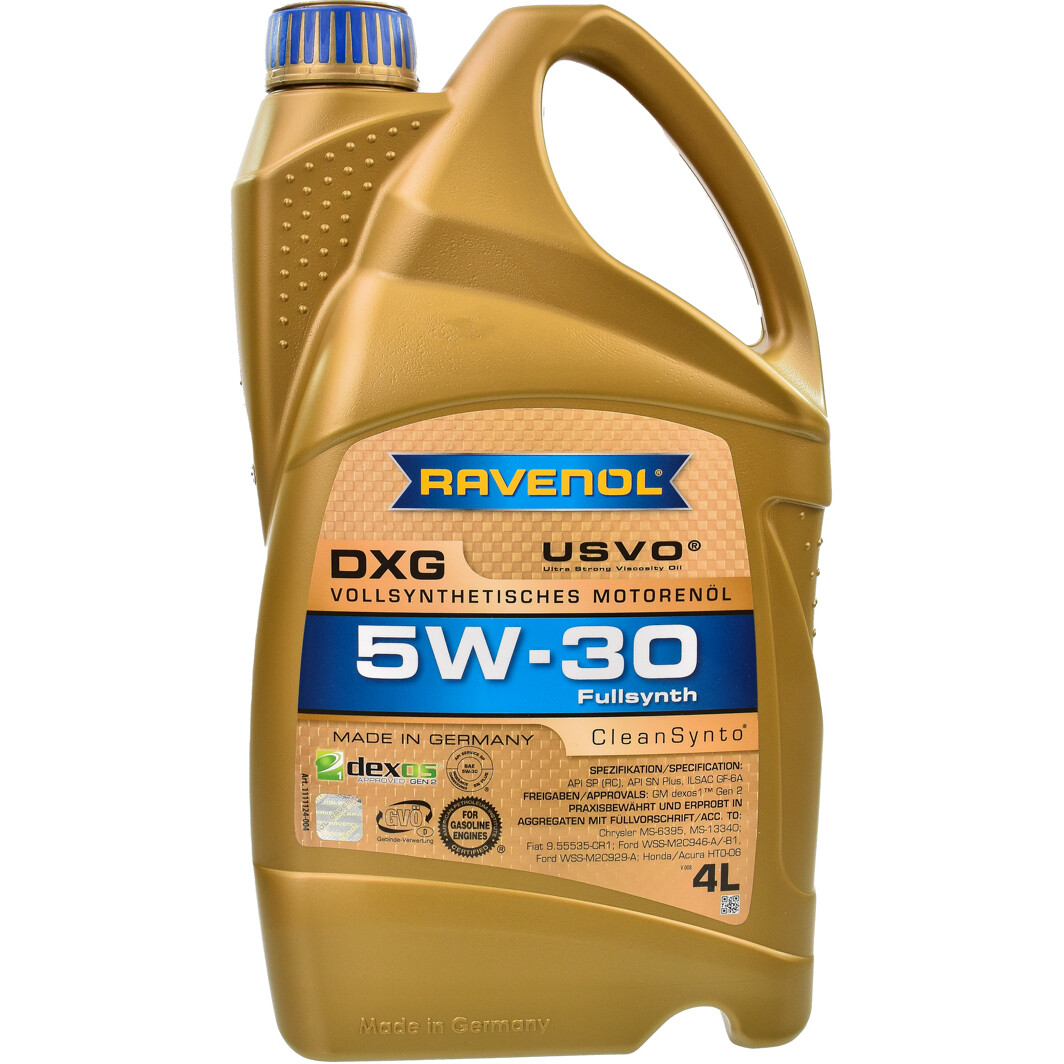 Моторное масло RAVENOL DXG 5W-30 4 л, 1111124004