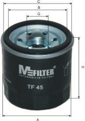 Масляный фильтр   TF 45   MFILTER
