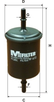Топливный фильтр   BF 672   MFILTER