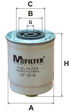 Топливный фильтр   DF 3518   MFILTER