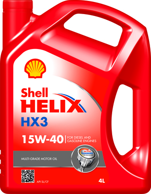 Моторна олива SHELL Helix HX3 15W-40 4 л, 550039926