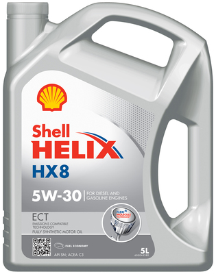 Моторна олива SHELL Helix HX8 ECT 5W-30 5 л, 550048100