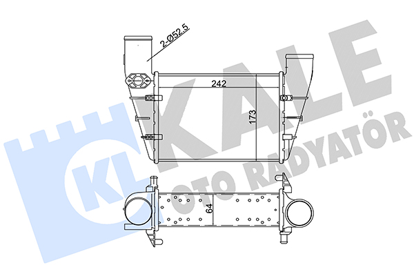 Охолоджувач наддувального повітря   341900   KALE OTO RADYATÖR