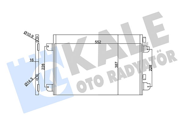 Конденсатор, система кондиціонування повітря   342830   KALE OTO RADYATÖR