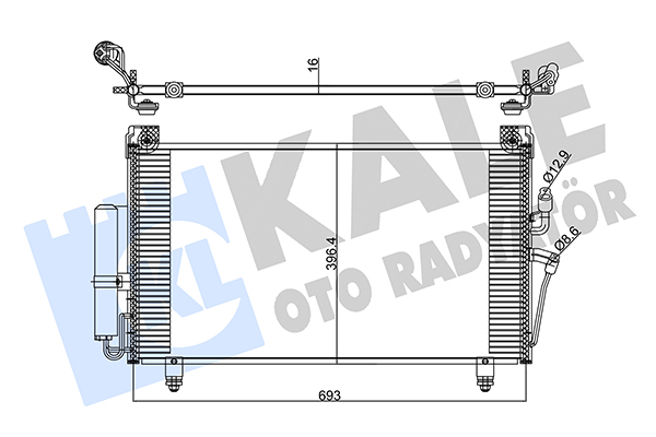 Конденсатор, система кондиціонування повітря   345255   KALE OTO RADYATÖR