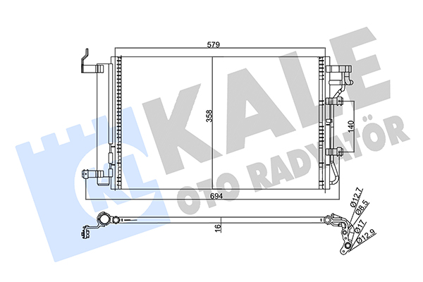 Конденсатор, кондиционер   358245   KALE OTO RADYATÖR