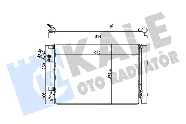 Конденсатор, кондиционер   380200   KALE OTO RADYATÖR