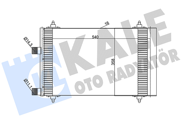 Конденсатор, система кондиціонування повітря   385600   KALE OTO RADYATÖR