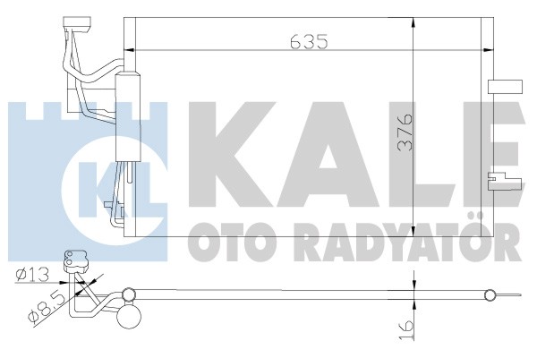 Конденсатор, система кондиціонування повітря   392200   KALE OTO RADYATÖR