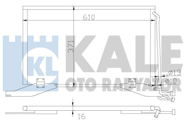 Конденсатор, система кондиціонування повітря   392800   KALE OTO RADYATÖR