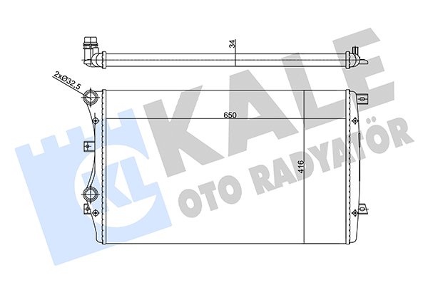 Радиатор, охлаждение двигателя   356925   KALE OTO RADYATÖR