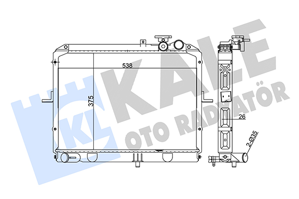 Радіатор, система охолодження двигуна   369900   KALE OTO RADYATÖR