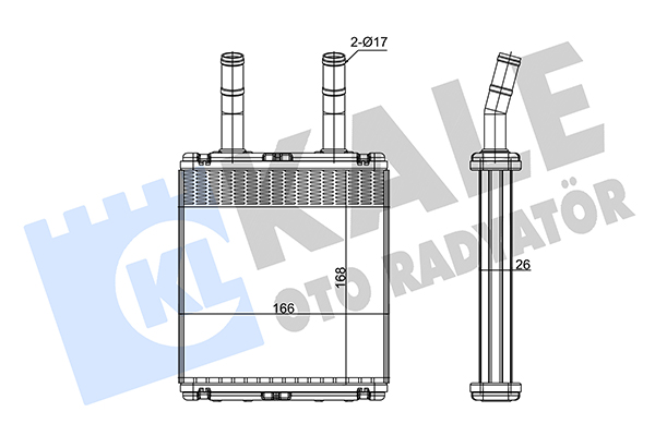 Теплообмінник, система опалення салону   346380   KALE OTO RADYATÖR