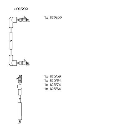 Комплект проводов зажигания   800/209   BREMI