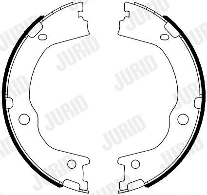 Комплект тормозных колодок, стояночная тормозная система, JURID, 362571J