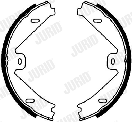 Комплект тормозных колодок, стояночная тормозная система, JURID, 362632J
