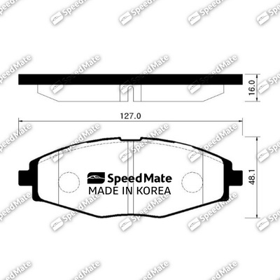 Комплект тормозных колодок, дисковый тормоз   SM-BPG008   SpeedMate
