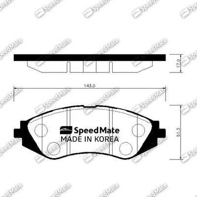 Комплект гальмівних накладок, дискове гальмо   SM-BPG009   SpeedMate