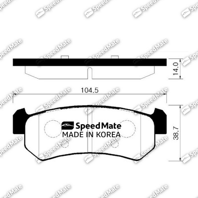 Комплект тормозных колодок, дисковый тормоз   SM-BPG015   SpeedMate