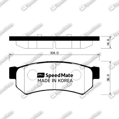 Комплект тормозных колодок, дисковый тормоз   SM-BPG020   SpeedMate