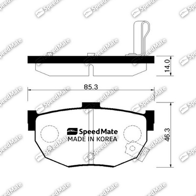 Комплект тормозных колодок, дисковый тормоз   SM-BPH008   SpeedMate