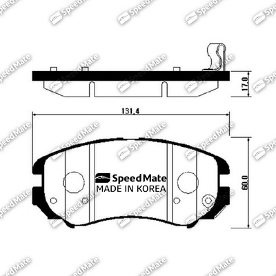Комплект тормозных колодок, дисковый тормоз   SM-BPH026   SpeedMate